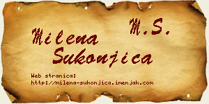 Milena Sukonjica vizit kartica